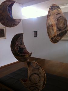 What do you see? Natural dyed fabrics, printing, discharge, stitch and stiffening, 2012