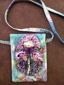 Hand painted fabric and a "Wild Woman"