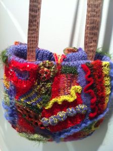 The view of the back of the bag from the top showing the facing