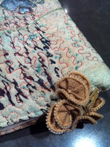 Showing stitched zipper embellishment