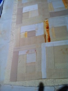 Whole piece with backing and backing