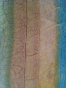 Sandwiched and quilted