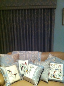 Embroidery by Audrey Ford; cushion assembly by Margaret Ford