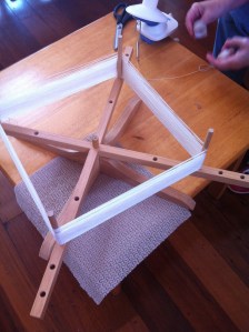 Ball to skein using the swift in reverse.