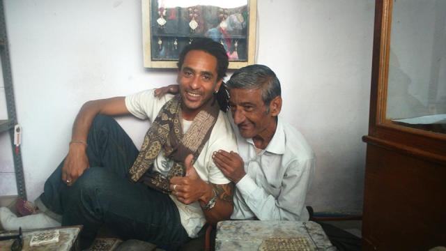 India Bhuj Amrat silversmith father and son