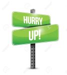hurry up road sign illustration design